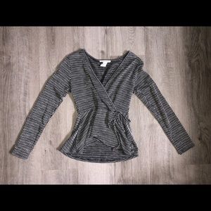 Caution to the wind long sleeve blouse